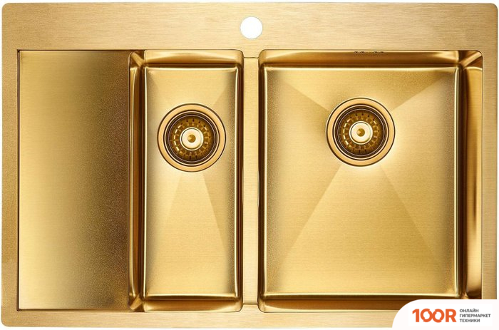 Кухонная мойка Paulmark KRONER 78/2SF PM227851-BSR (136983)