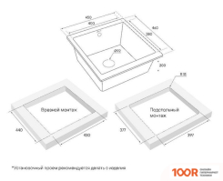 Кухонная мойка Paulmark GERA 50 PM104546-DG (136896)
