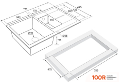 Кухонная мойка Paulmark FESTE PM237850-GR (136849)
