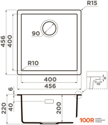 Кухонная мойка Omoikiri YAMAKAWA 45 INTEGRA-GR (LENINGRAD GREY) (136734)