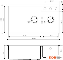 Кухонная мойка Omoikiri TEDORI 85-2-U-EV (ЭВЕРЕСТ) (136706)