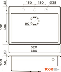 Кухонная мойка Omoikiri TEDORI 68 SA (БЕЖЕВЫЙ) (136686)