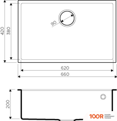 Кухонная мойка Omoikiri TEDORI 66-U-WH (БЕЛЫЙ) (136682)