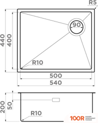 Кухонная мойка Omoikiri TAKI 54-U/IF SIDE SF LG (СВЕТЛОЕ ЗОЛОТО) (136605)