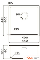 Кухонная мойка Omoikiri TADZAVA 44-U/I ULTRA 15 IN (НЕРЖАВЕЮЩАЯ СТАЛЬ) (136584)
