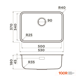 Кухонная мойка Omoikiri OMI 53-U/I-IN ULTRA MINI (НЕРЖАВЕЮЩАЯ СТАЛЬ) (136466)