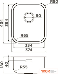 Кухонная мойка Omoikiri OMI 38-U/I-IN 4997435 (НЕРЖАВЕЮЩАЯ СТАЛЬ) (136452)