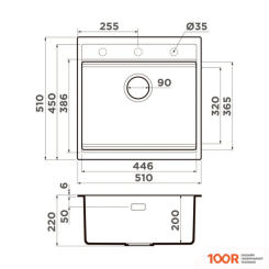 Кухонная мойка Omoikiri KITAGAWA 51 GB (LENINGRAD GREY) (136343)