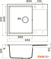 Кухонная мойка Omoikiri DAISEN 65T-DC (ТЕМНЫЙ ШОКОЛАД) (136282)