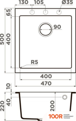 Кухонная мойка Omoikiri BOSEN 47A-GB (ГРАФИТ) (136242)