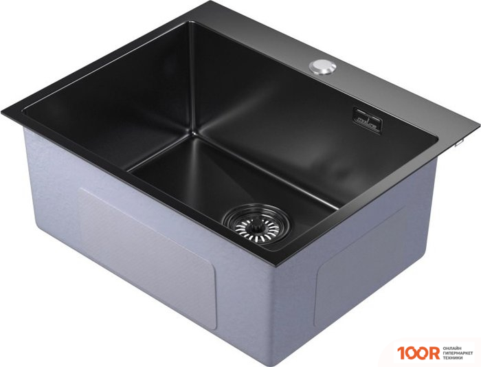 Кухонная мойка Mixline PRO 555134 (ЧЕРНЫЙ ГРАФИТ, С СИФОНОМ) (136188)