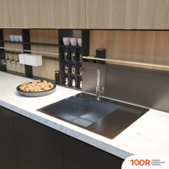 Кухонная мойка Mixline PRO 552926 (ЧЕРНЫЙ ГРАФИТ, С СИФОНОМ) (136177)