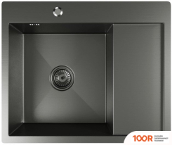 Кухонная мойка Mixline PRO 552926 (ЧЕРНЫЙ ГРАФИТ, С СИФОНОМ) (136177)