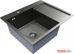 Кухонная мойка Mixline PRO 552926 (ЧЕРНЫЙ ГРАФИТ, С СИФОНОМ) (136177)