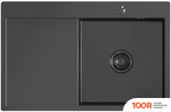 Кухонная мойка Mixline PRO 552923 (ЧЕРНЫЙ ГРАФИТ, С СИФОНОМ) (136174)