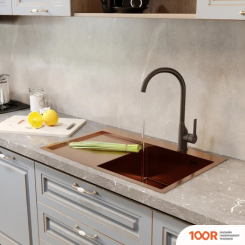 Кухонная мойка Mixline PRO 552920 (БРОНЗА, С СИФОНОМ) (136171)