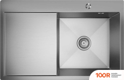 Кухонная мойка Mixline PRO 551878 ПРАВЫЙ (САТИН, С СИФОНОМ) (136164)
