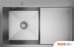 Кухонная мойка Mixline PRO 551877 ЛЕВЫЙ (САТИН, С СИФОНОМ) (136163)