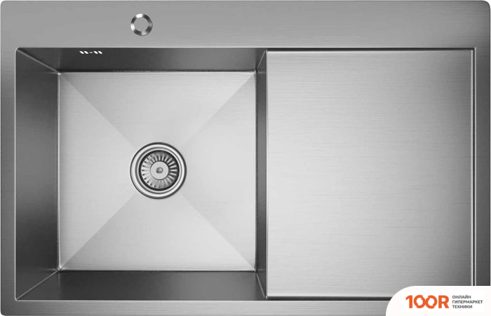Кухонная мойка Mixline PRO 551877 ЛЕВЫЙ (САТИН, С СИФОНОМ) (136163)