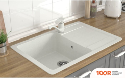 Кухонная мойка Mixline ML-GMS15 551145 (БЕЛЫЙ) (136139)