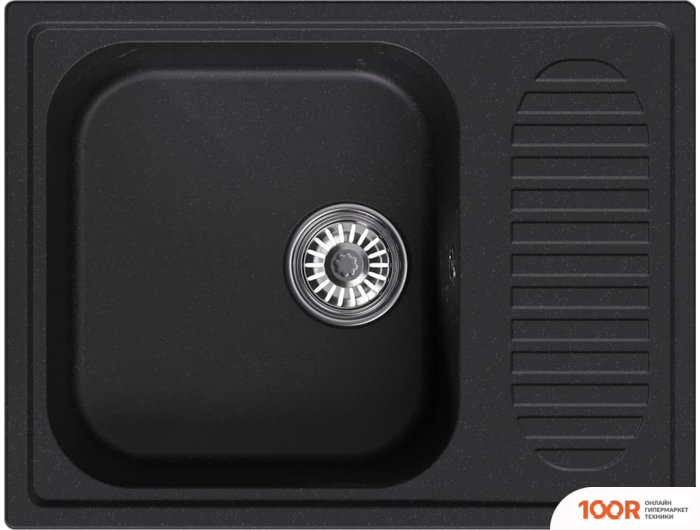 Кухонная мойка Mixline ML-GM18 551978 (УЛЬТРА-ЧЕРНЫЙ) (135915)