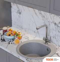 Кухонная мойка Mixline ML-GM11 551823 (СЕРЫЙ) (135817)