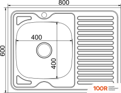 Кухонная мойка Mixline L 555234 (С СИФОНОМ) (135782)