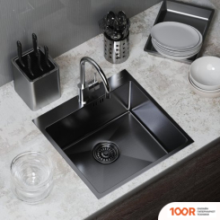 Кухонная мойка Mixline 547230 (ЧЕРНЫЙ ГРАФИТ, 3 ММ) (135757)