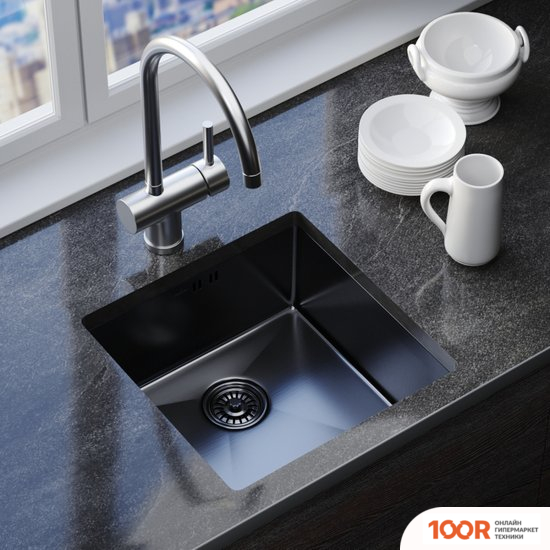 Кухонная мойка Mixline 547228 (ЧЕРНЫЙ ГРАФИТ, 3 ММ) (135755)