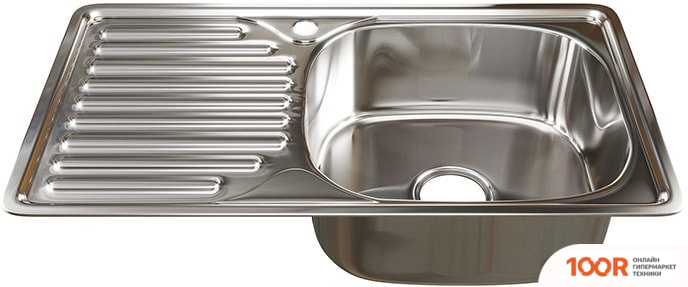 Кухонная мойка Mixline 535615 (ПРАВАЯ, ПОЛИРОВАННАЯ, 0.8 ММ) (135739)