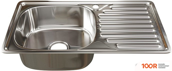 Кухонная мойка Mixline 535614 (ЛЕВАЯ, ПОЛИРОВАННАЯ, 0.8 ММ) (135738)