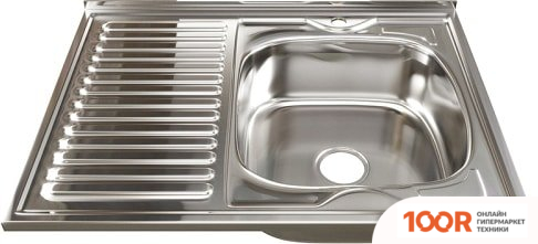 Кухонная мойка Mixline 528181 (ПРАВАЯ, ПОЛИРОВАННАЯ, 0.8 ММ) (135712)