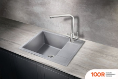 Кухонная мойка Milacio NAVARRA 60 CUARZO MC.77073 (СЕРЫЙ МЕТАЛЛИК) (135683)