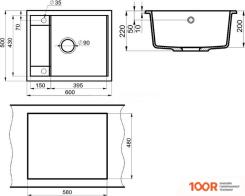 Кухонная мойка Milacio NAVARRA 60 CUARZO MC.77073 (СЕРЫЙ МЕТАЛЛИК) (135683)