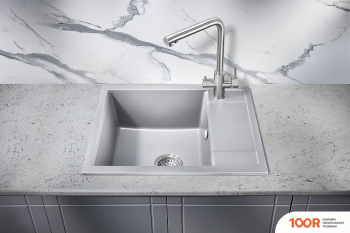 Кухонная мойка Milacio NAVARRA 60 CUARZO MC.77073 (СЕРЫЙ МЕТАЛЛИК) (135683)