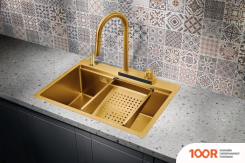 Кухонная мойка Milacio DENIA 68 STEEL MC.77418 (ЗОЛОТО) (135653)
