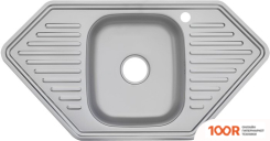 Кухонная мойка Melana MLN-8747-S (ПОЛИРОВАННАЯ, ГЛУБИНА 18 СМ, СТАЛЬ 0.8 ММ) (135585)