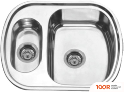 Кухонная мойка Melana MLN-8747-S (ПОЛИРОВАННАЯ, ГЛУБИНА 18 СМ, СТАЛЬ 0.8 ММ) (135585)