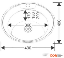 Кухонная мойка Melana 490 0.8/180 002TA X15 (135515)