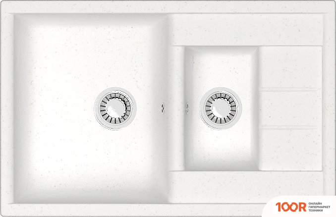 Кухонная мойка MARRBAXX КАРЕЛЬСКИЙ КАМЕНЬ МОДЕЛЬ 210/G31 (БЕЛЫЙ) (135350)
