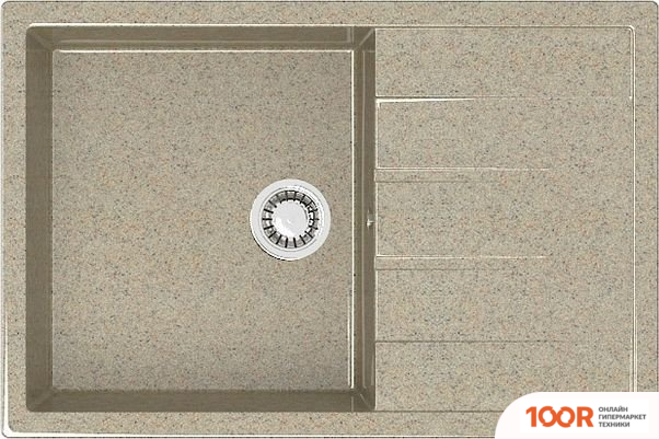 Кухонная мойка MARRBAXX КАРЕЛЬСКИЙ КАМЕНЬ МОДЕЛЬ 161/Q5 (ПЕСОЧНЫЙ) (135340)