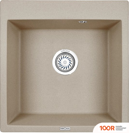 Кухонная мойка Krona QUADRAT W510-520 1 (ПЕСОЧНЫЙ) (134846)