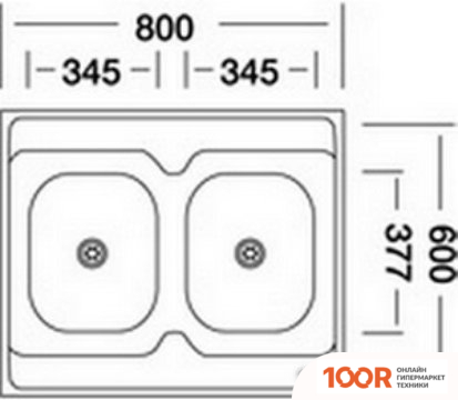 Кухонная мойка Kromevye N 232 K (134835)