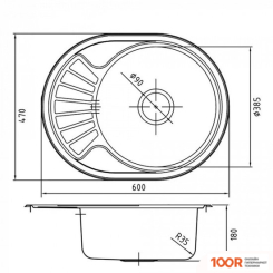 Кухонная мойка IDDIS SUNO SUN65SDI77 (134763)