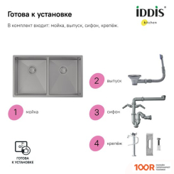 Кухонная мойка IDDIS EDIFICE EDI75G2I77 (134740)