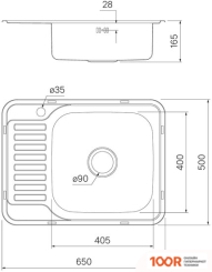 Кухонная мойка IDDIS BASIC BAS65SRI77 (134726)