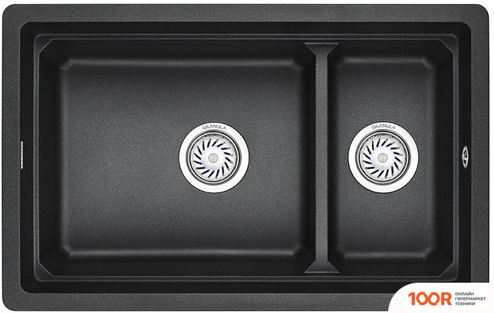 Кухонная мойка Granula KS-7304 (ЧЕРНЫЙ) (134595)
