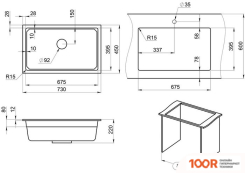 Кухонная мойка Granula KS-7303 (ЧЕРНЫЙ) (134591)