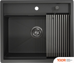 Кухонная мойка Granula KS-5051 (ЧЕРНЫЙ МАТОВЫЙ) (134564)