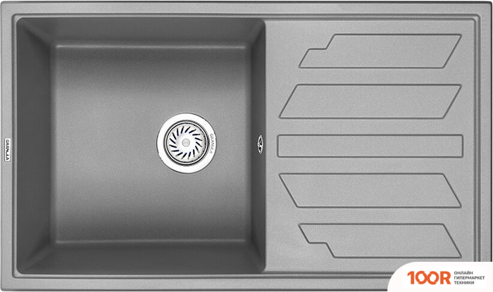 Кухонная мойка Granula GR-8002 (АЛЮМИНИУМ) (134505)